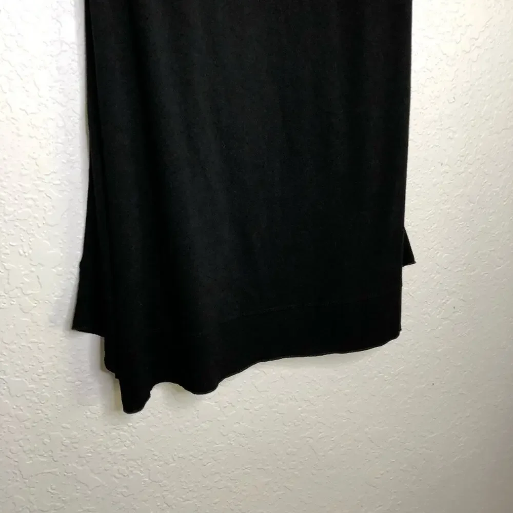 Soft Surroundings black cowl neck knit midi dress size Petite Large PL